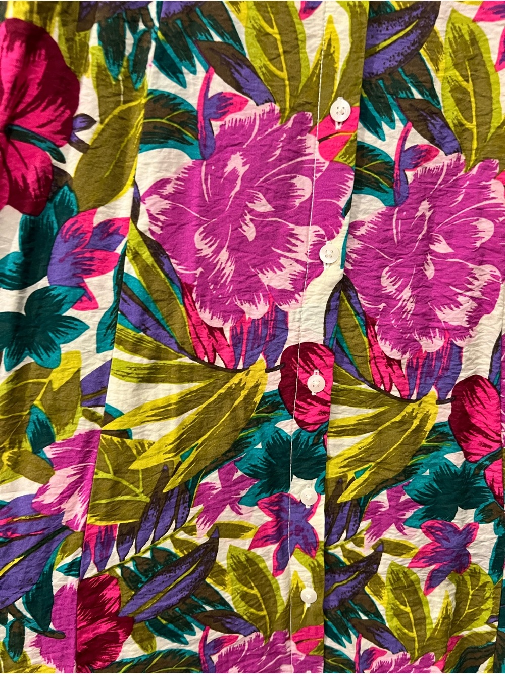 GAP Floral Summer Dress in Pink, Green & Cream - Picture 2 of 5